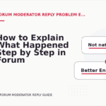 How to Explain What Happened Step by Step in Forum Moderator Reply English