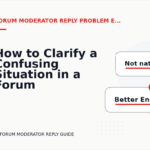 How to Clarify a Confusing Situation in a Forum Moderator Reply