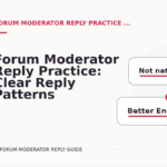 Forum Moderator Reply Practice: Clear Reply Patterns