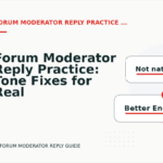 Forum Moderator Reply Practice: Tone Fixes for Real Situations