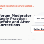 Forum Moderator Reply Practice: Before and After Corrections