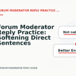 Forum Moderator Reply Practice: Softening Direct Sentences